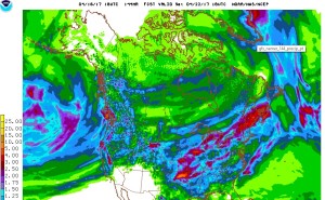 April 16-22, 2017 Total Precipitation from the GFS Model